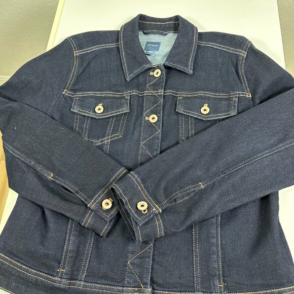 J.Jill Clasic Denim Jacket Light weight Size S Dark Blue - Picture 2 of 6
